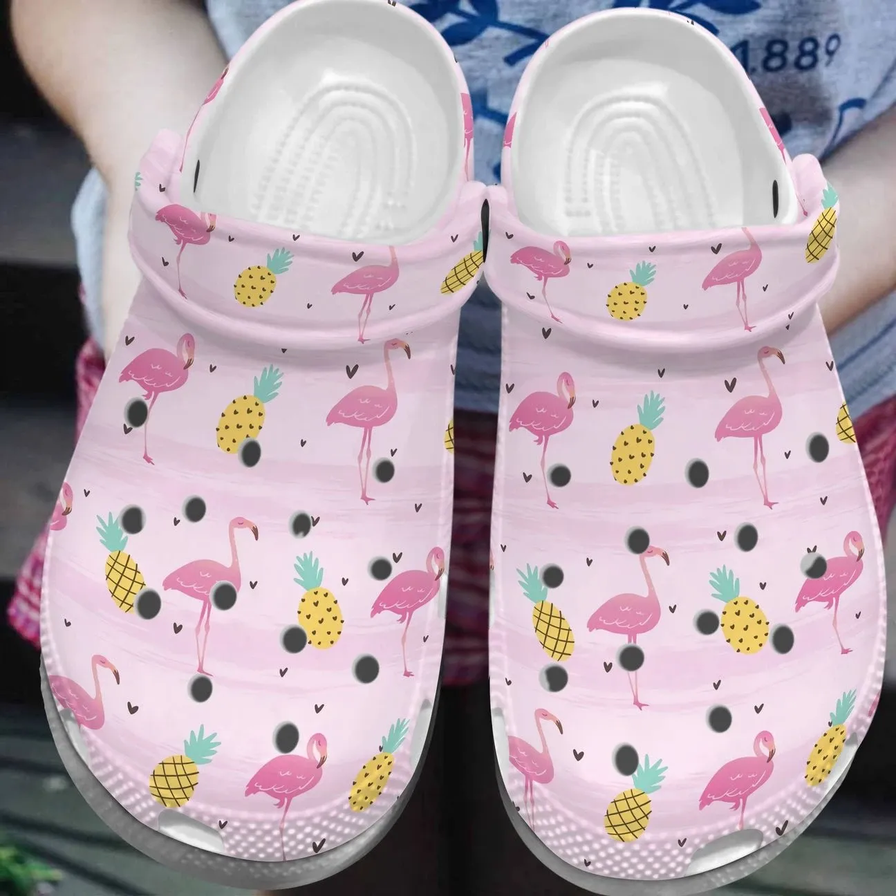 Flamingo Personalize Clog Custom Crocs Fashionstyle Comfortable For Women Men Kid Print 3D Whitesole Beach Pink Flamingo Personalize Clog Custom Crocs Fashionstyle Comfortable For Women Men Kid Print 3D Whitesole Beach Pink