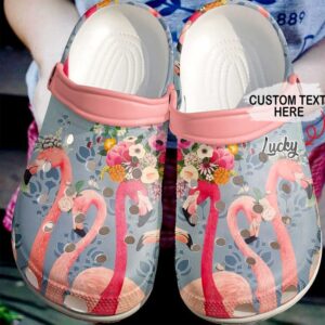 Flamingo Personalized Floral Sku 1063 Crocs Crocband Clog Comfortable For Mens Womens Classic Clog Water Shoes