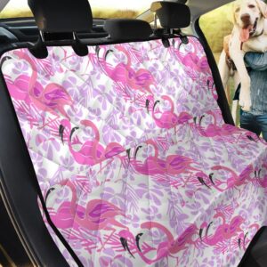 Flamingos Flowers Pattern Car Back Seat Cover Dog Car Seat Covers - d5d92c6fe0a8