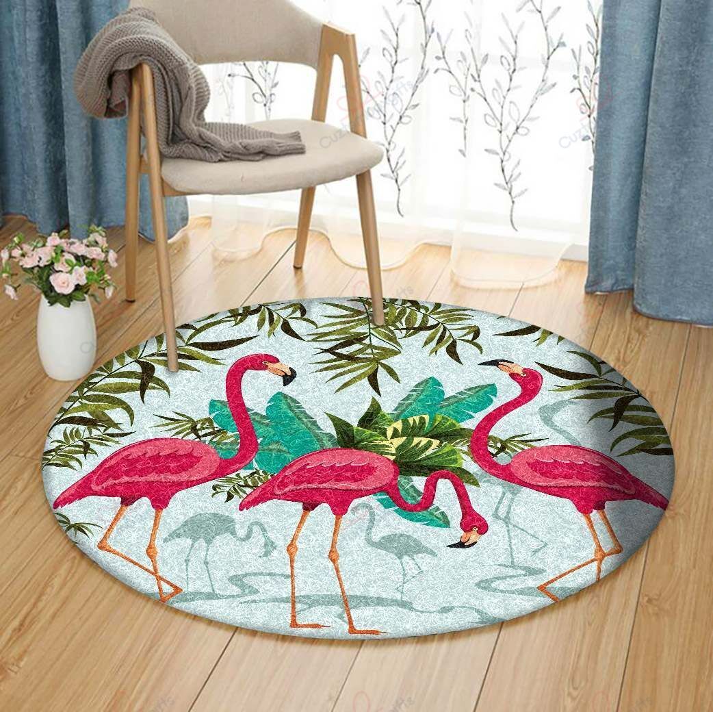 Flamingos Round Carpet Floor Rug Living Room Bedroom Decor Round Area Rug Carpet Flamingos Round Carpet Floor Rug Living Room Bedroom Decor Round Area Rug Carpet