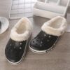 Fleece Crocs Clog Barati Store Women Slippers Furry Hole Shoes Winter Style