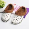 Fleece Crocs Clog Clog Shoes Winter Women Eva Slippers Warm Clogs Shop910558032
