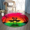 Fllamingo Round Carpet Floor Rug Living Room Bedroom Decor Round Area Rug Carpet