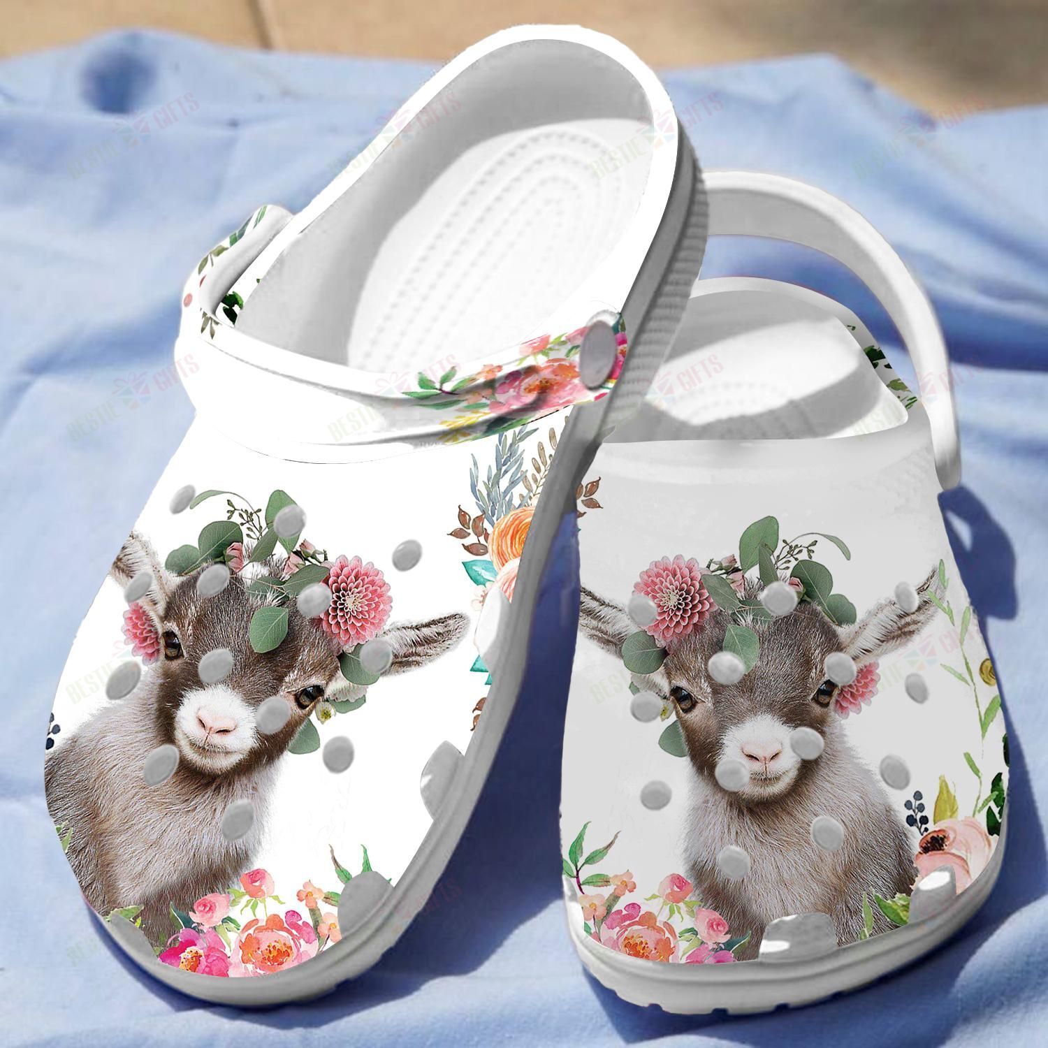 Floral Baby Goat Crocs Clog Classic Clogs Shoes Floral Baby Goat Crocs Clog Classic Clogs Shoes