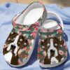 Floral Boxer Dog Crocs Clog Classic Clogs Shoes