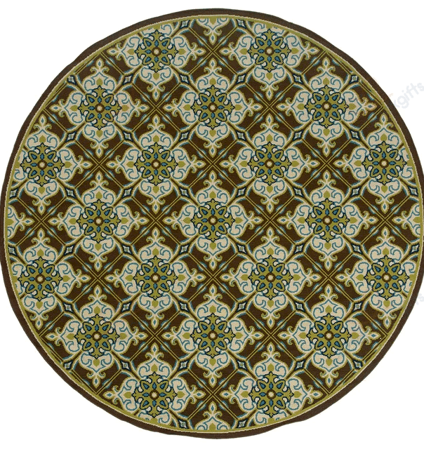 Floral Brown And Ivory Round Carpet Floor Rug Living Room Bedroom Decor Round Area Rug Carpet Floral Brown And Ivory Round Carpet Floor Rug Living Room Bedroom Decor Round Area Rug Carpet