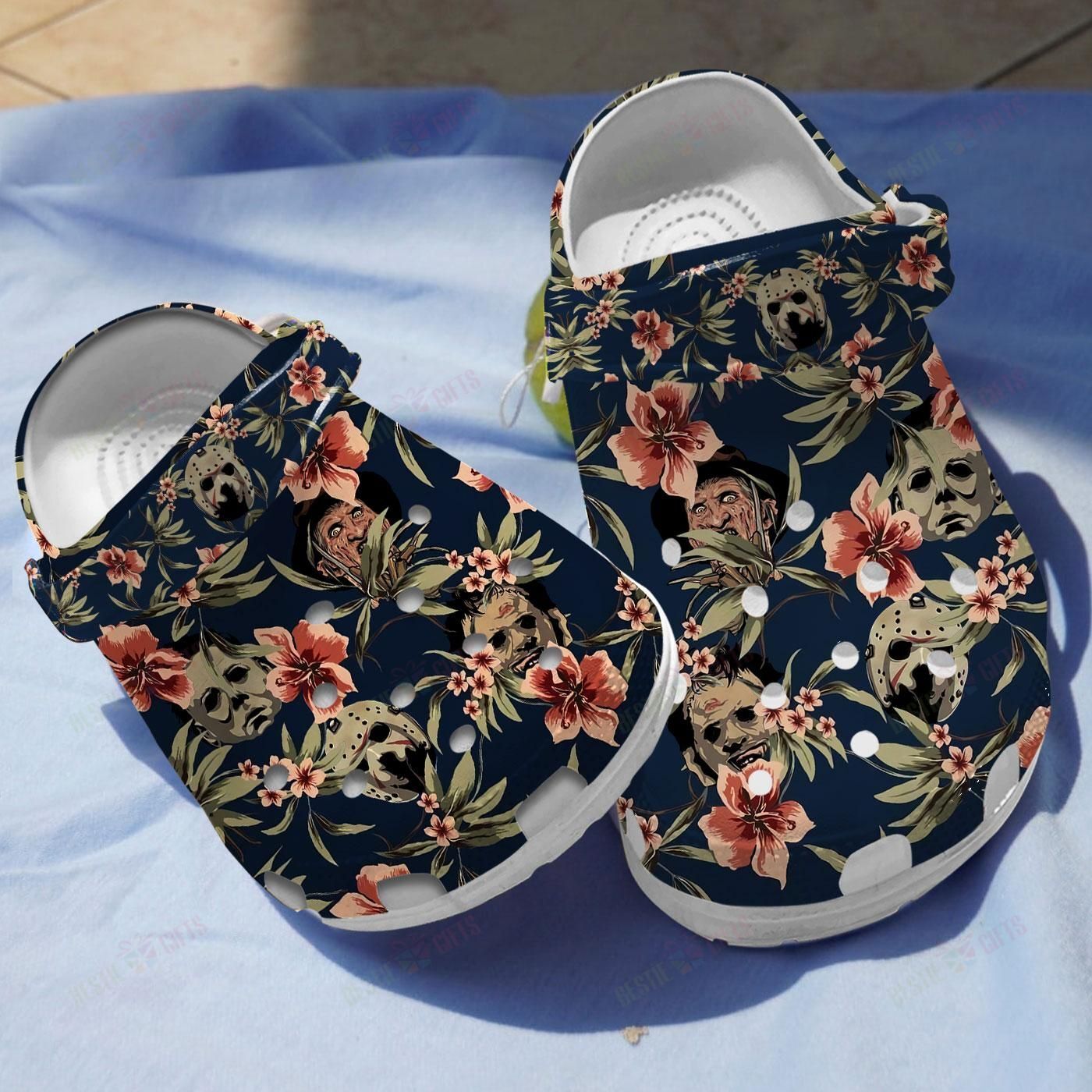 Floral Horror Villians Crocs Clog Classic Clogs Shoes Floral Horror Villians Crocs Clog Classic Clogs Shoes