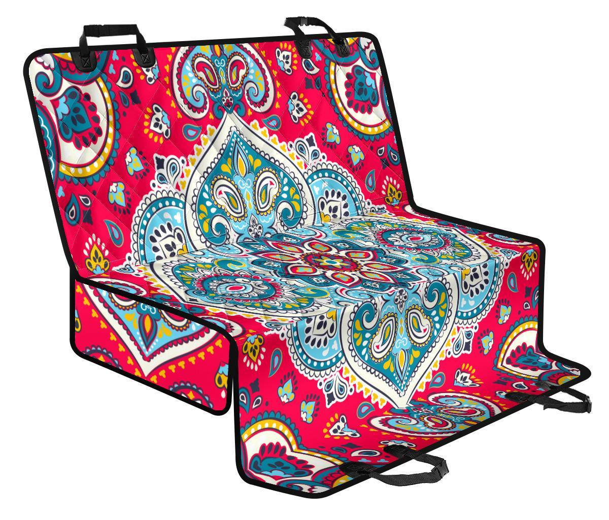 Floral Paisley Mandala Print Pet Car Back Seat Cover - 5bba2eb75788 Floral Paisley Mandala Print Pet Car Back Seat Cover - 5bba2eb75788