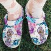Floral Poodle Dog Crocs Clog Classic Clogs Shoes