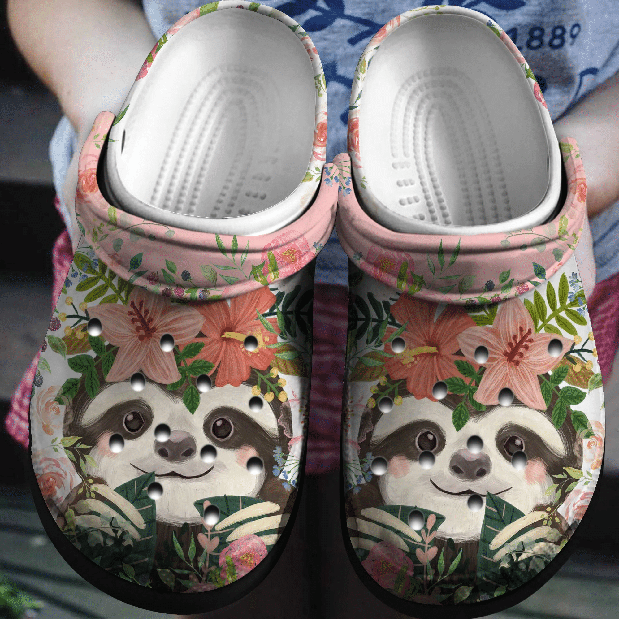 Floral Sloth Crocs Clog Shoes – Cute Animal In Flower Crocs Clog Crocbland Clog Birthday Gift For Woman Girl Grandma Mother Sister Daughter Floral Sloth Crocs Clog Shoes – Cute Animal In Flower Crocs Clog Crocbland Clog Birthday Gift For Woman Girl Grandma Mother Sister Daughter