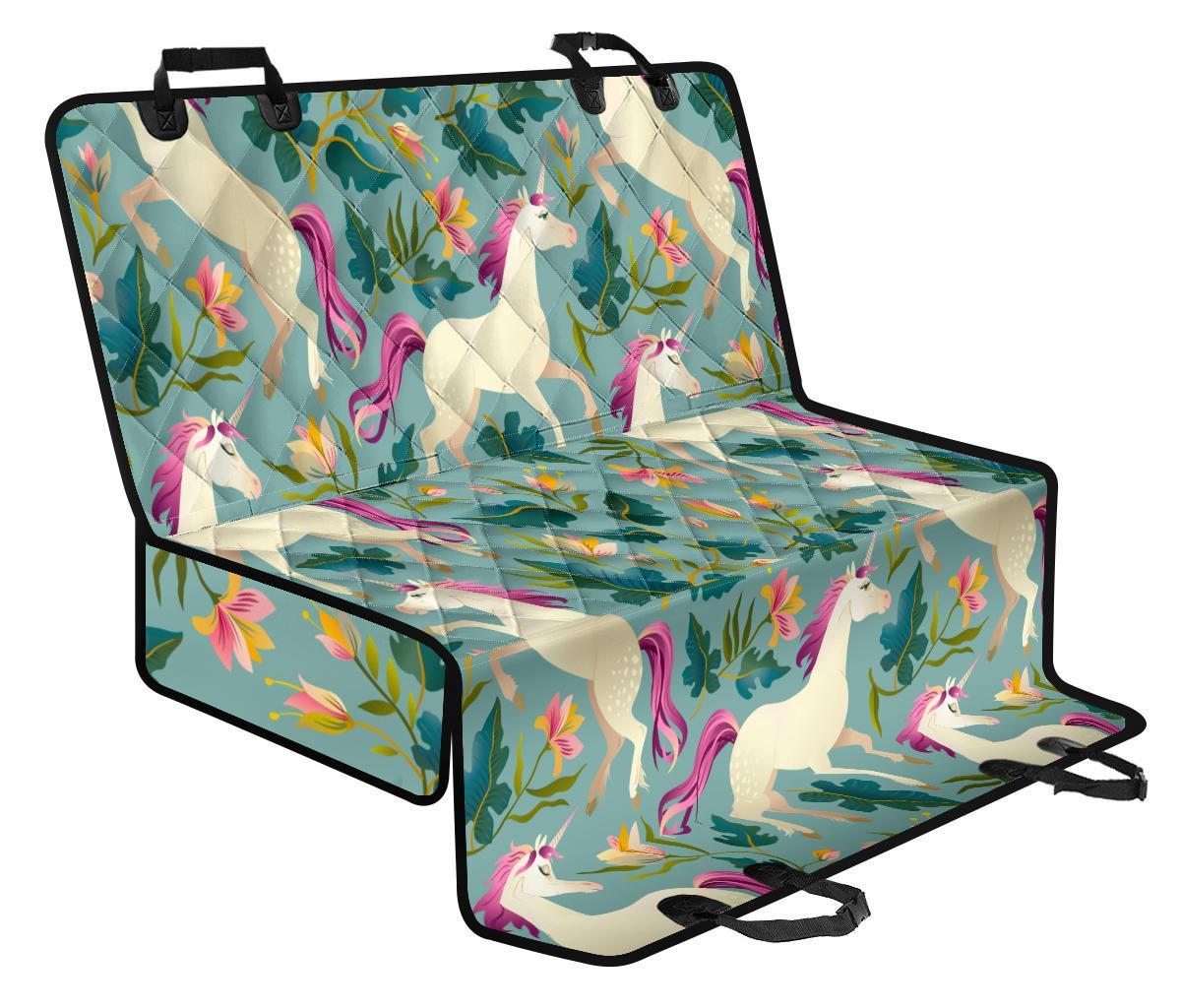Floral Unicorn Pattern Print Pet Car Back Seat Cover - 21648f52bf41 Floral Unicorn Pattern Print Pet Car Back Seat Cover - 21648f52bf41