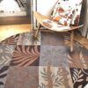 Flower And Leaves Round Carpet Floor Rug Living Room Bedroom Decor Round Area Rug Carpet