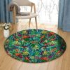 Flower Animals Round Carpet Floor Rug Living Room Bedroom Decor Round Area Rug Carpet