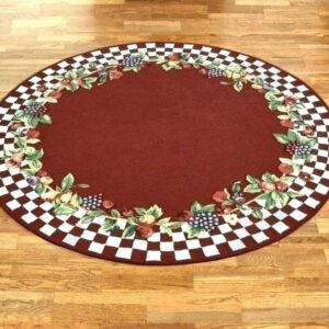 Flower Fruit Pattern Round Carpet Floor Rug Living Room Bedroom Decor Round Area Rug Carpet