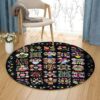 Flower Garden Np Round Carpet Floor Rug Living Room Bedroom Decor Round Area Rug Carpet