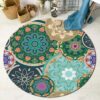 Flower In The Spring Round Carpet Floor Rug Living Room Bedroom Decor Round Area Rug Carpet