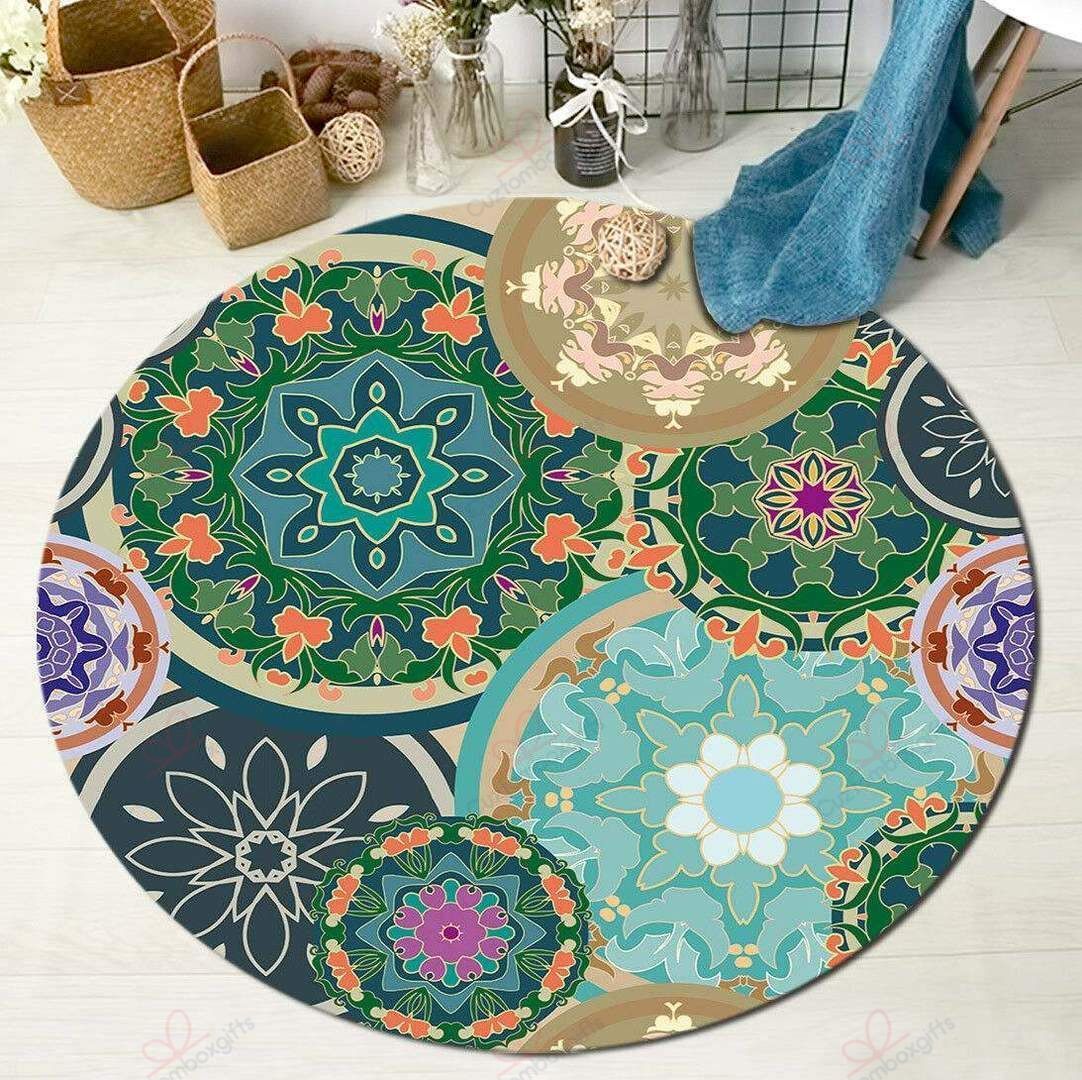 Flower In The Spring Round Carpet Floor Rug Living Room Bedroom Decor Round Area Rug Carpet Flower In The Spring Round Carpet Floor Rug Living Room Bedroom Decor Round Area Rug Carpet