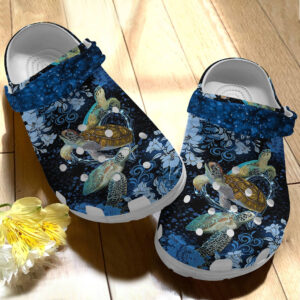 Flower Ocean Shoes Crocs Clog – Sea Turtle Shoes Crocbland Clog For Women Man