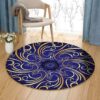 Flower Pattern Round Carpet Floor Rug Living Room Bedroom Decor Round Area Rug Carpet