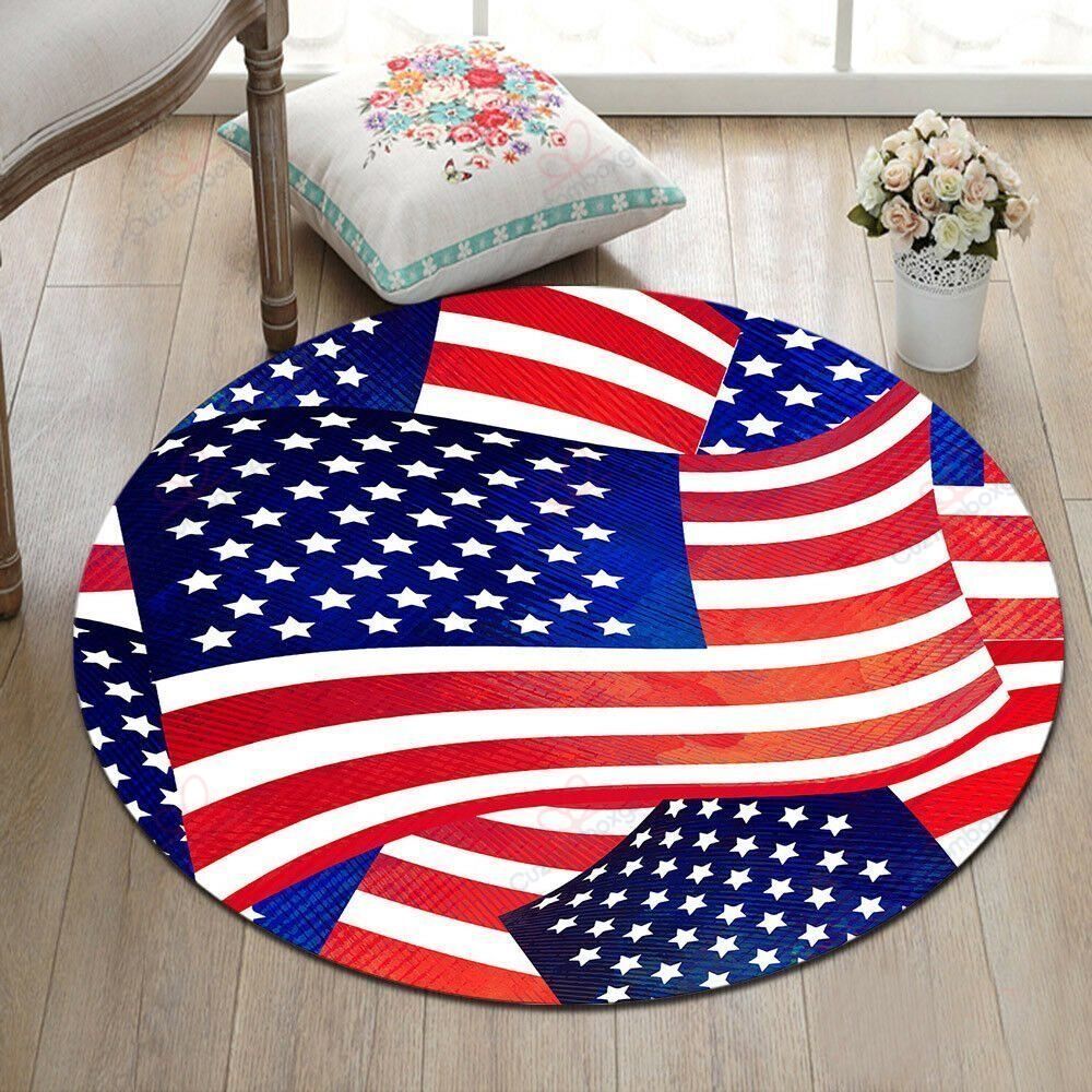 Flying American Flags Round Carpet Floor Rug Living Room Bedroom Decor Round Area Rug Carpet Flying American Flags Round Carpet Floor Rug Living Room Bedroom Decor Round Area Rug Carpet