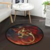 Flying Dragon Round Carpet Floor Rug Living Room Bedroom Decor Round Area Rug Carpet