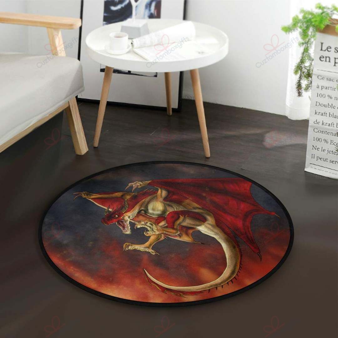 Flying Dragon Round Carpet Floor Rug Living Room Bedroom Decor Round Area Rug Carpet Flying Dragon Round Carpet Floor Rug Living Room Bedroom Decor Round Area Rug Carpet