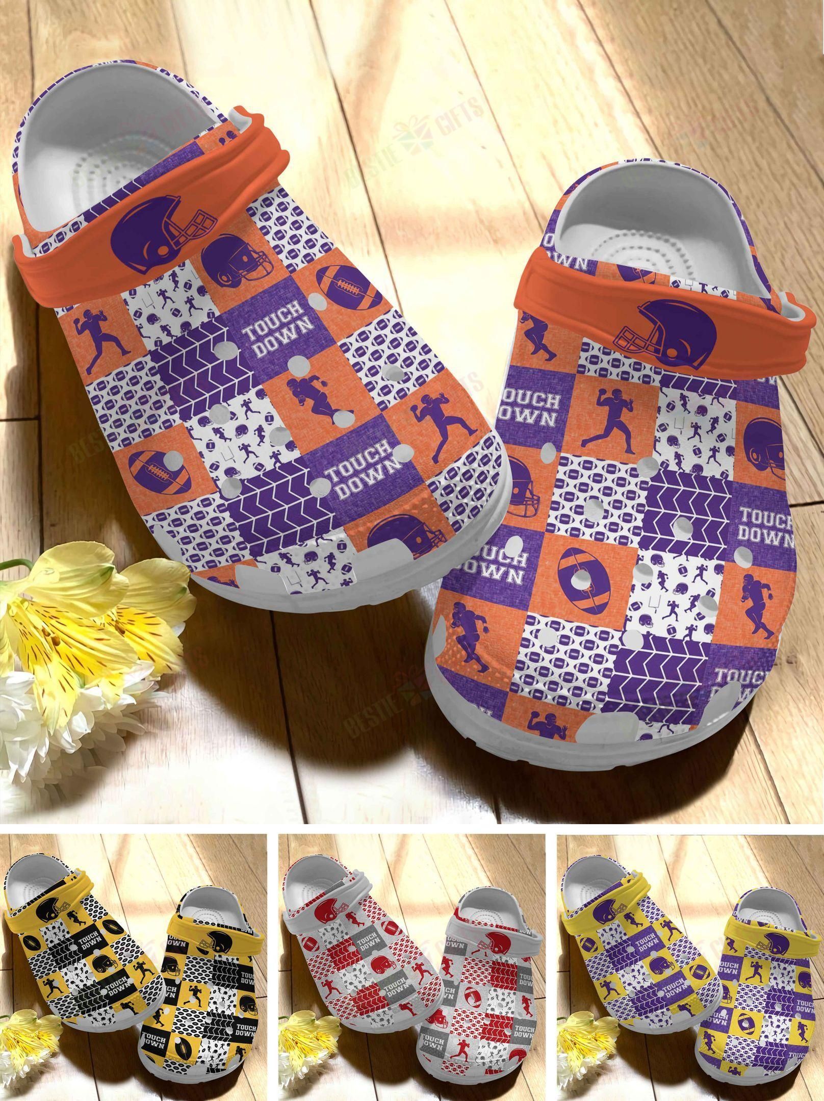 Football Crocs Clog Classic Clog Touch Down Shoes Football Crocs Clog Classic Clog Touch Down Shoes