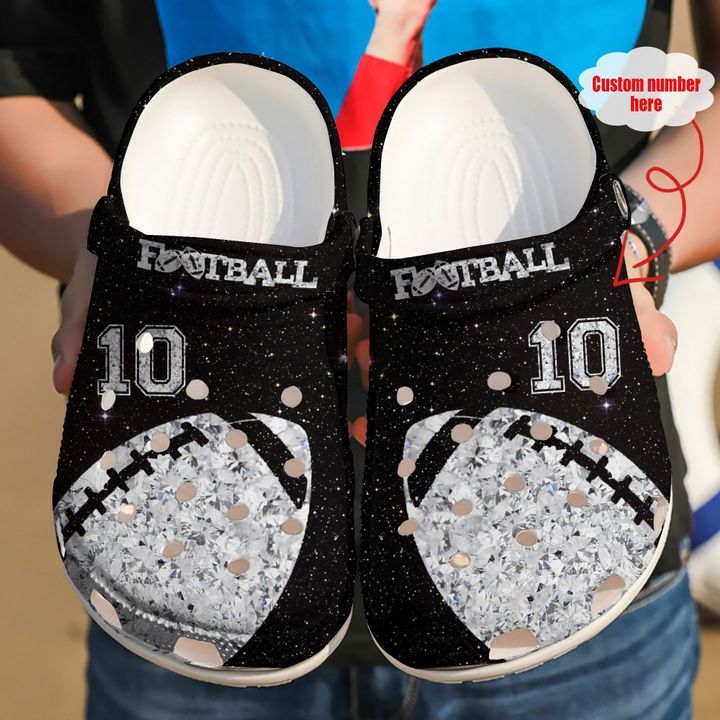 Football Personalized Ball Diamond Sku 1076 Crocs Crocband Clog Comfortable For Mens Womens Classic Clog Water Shoes Football Personalized Ball Diamond Sku 1076 Crocs Crocband Clog Comfortable For Mens Womens Classic Clog Water Shoes