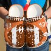 Football Personalized Ball V2 Sku 1077 Crocs Crocband Clog Comfortable For Mens Womens Classic Clog Water Shoes