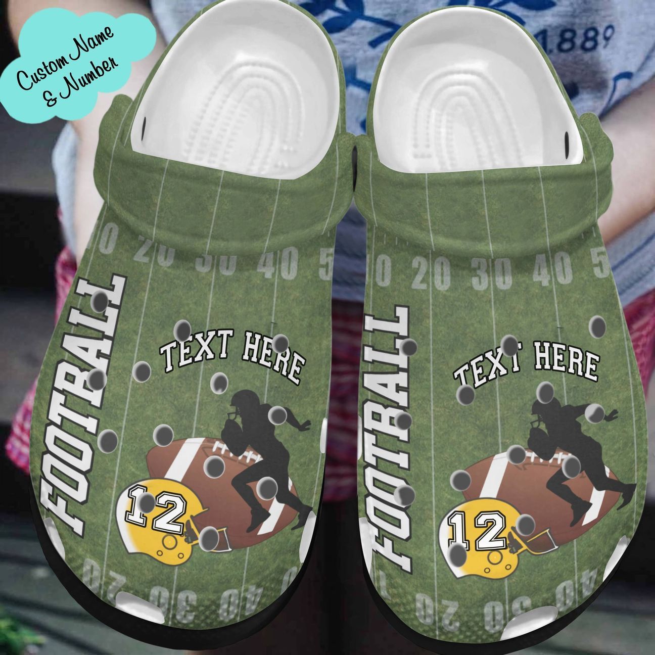 Football Personalized Clog Custom Crocs Comfortablefashion Style Comfortable For Women Men Kid Print 3D V610 Football Personalized Clog Custom Crocs Comfortablefashion Style Comfortable For Women Men Kid Print 3D V610