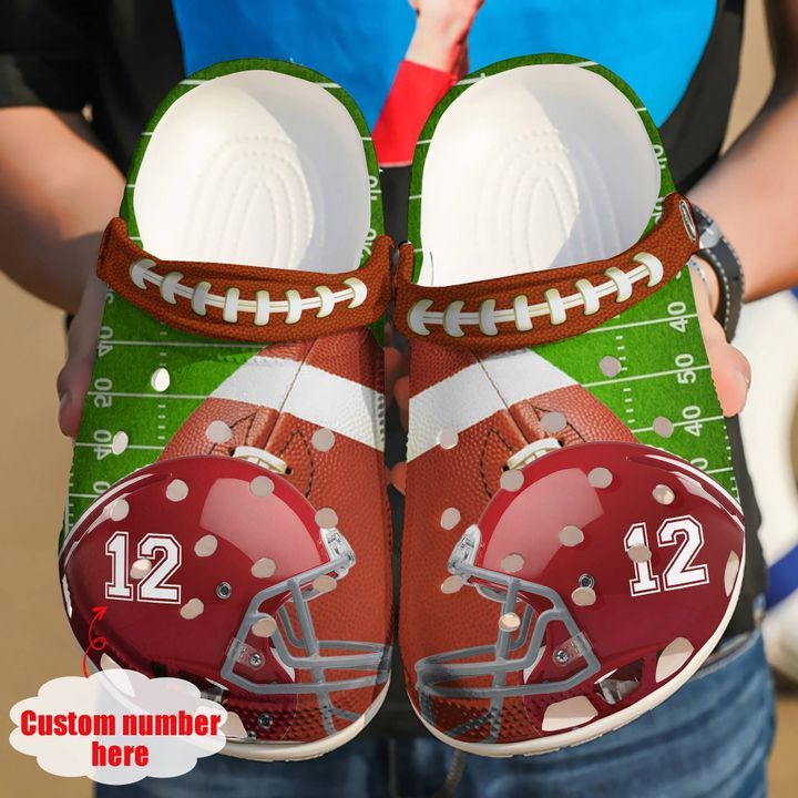 Football Personalized Lover Sku 1083 Crocs Crocband Clog Comfortable For Mens Womens Classic Clog Water Shoes Football Personalized Lover Sku 1083 Crocs Crocband Clog Comfortable For Mens Womens Classic Clog Water Shoes