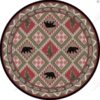 Forest Bear Round Carpet Floor Rug Living Room Bedroom Decor Round Area Rug Carpet