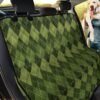 Forest Green And Dark Green Argyle Car Back Seat Cover Dog Car Seat Covers - b689cdd597fb