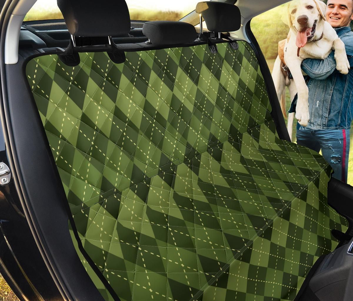 Forest Green And Dark Green Argyle Car Back Seat Cover Dog Car Seat Covers - b689cdd597fb Forest Green And Dark Green Argyle Car Back Seat Cover Dog Car Seat Covers - b689cdd597fb