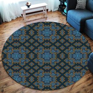 Four Leaves Round Carpet Floor Rug Living Room Bedroom Decor Round Area Rug Carpet