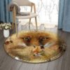 Fox Dreamcatcher Round Carpet Floor Rug Living Room Bedroom Decor Round Area Rug Carpet