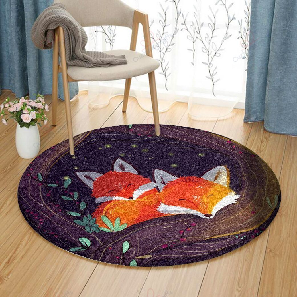 Fox Mom And Baby Round Carpet Floor Rug Living Room Bedroom Decor Round Area Rug Carpet Fox Mom And Baby Round Carpet Floor Rug Living Room Bedroom Decor Round Area Rug Carpet
