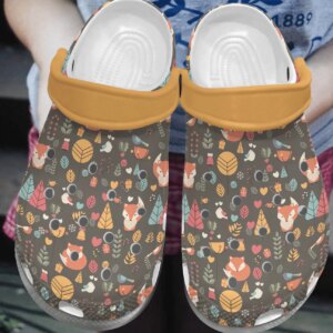 Fox Personalized Clog Custom Crocs Comfortablefashion Style Comfortable For Women Men Kid Print 3D Happy Jungle