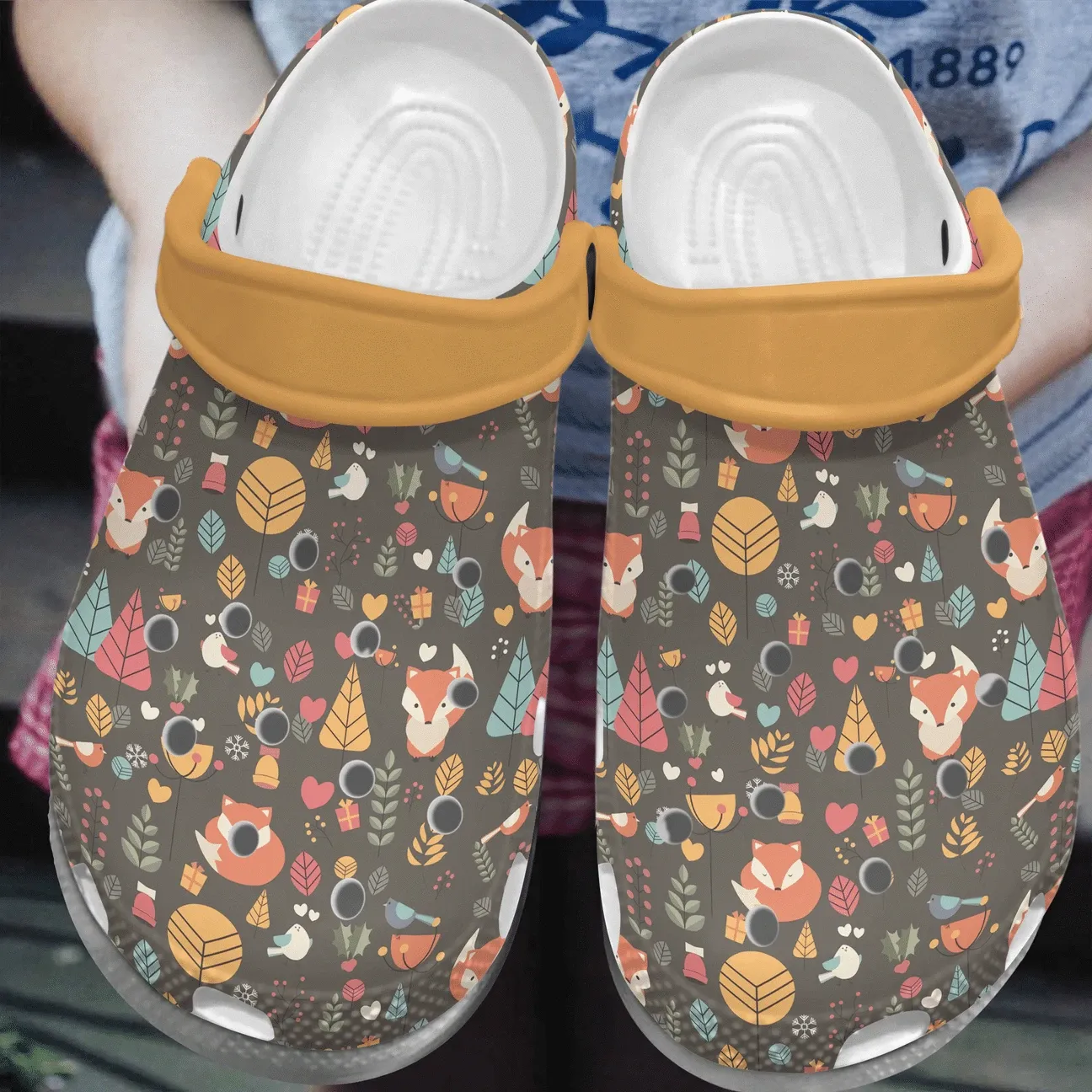 Fox Personalized Clog Custom Crocs Comfortablefashion Style Comfortable For Women Men Kid Print 3D Happy Jungle Fox Personalized Clog Custom Crocs Comfortablefashion Style Comfortable For Women Men Kid Print 3D Happy Jungle