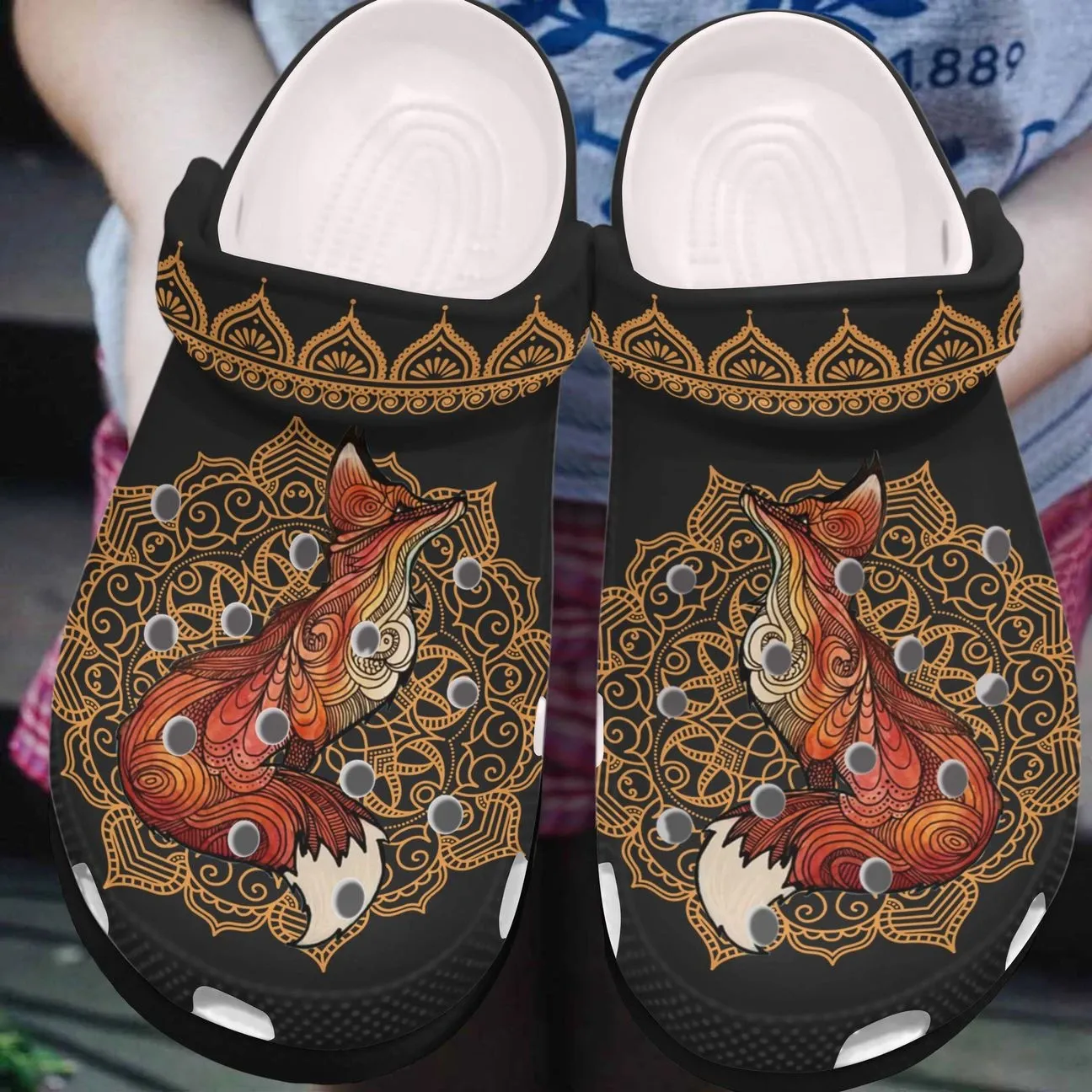 Fox Personalized Clog Custom Crocs Comfortablefashion Style Comfortable For Women Men Kid Print 3D Orange Fox Fox Personalized Clog Custom Crocs Comfortablefashion Style Comfortable For Women Men Kid Print 3D Orange Fox