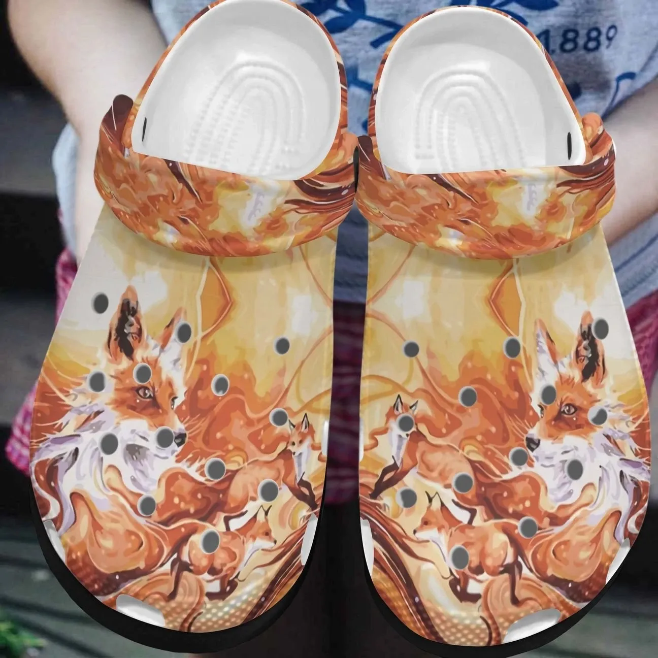 Fox Personalized Clog Custom Crocs Comfortablefashion Style Comfortable For Women Men Kid Print 3D Wonderful Foxes Fox Personalized Clog Custom Crocs Comfortablefashion Style Comfortable For Women Men Kid Print 3D Wonderful Foxes