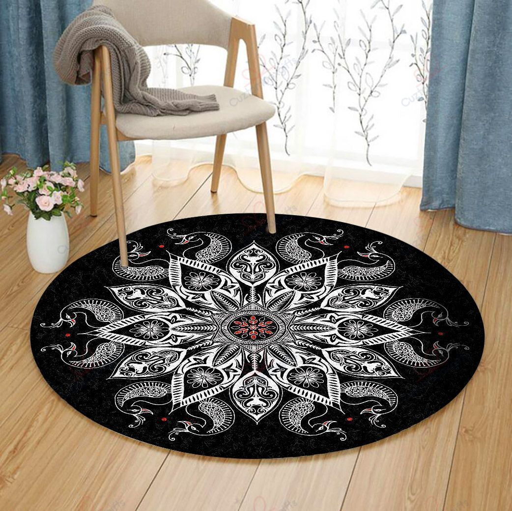 Fractal Round Carpet Floor Rug Living Room Bedroom Decor Round Area Rug Carpet Fractal Round Carpet Floor Rug Living Room Bedroom Decor Round Area Rug Carpet