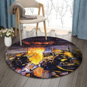 Free Fire Round Carpet Floor Rug Living Room Bedroom Decor Round Area Rug Carpet