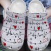 Free Heartbeat Crocs Clog Shoes For Nurse Doctor – Red Heart Shoes Crocbland Clog Birthday Gifts For Man Woman