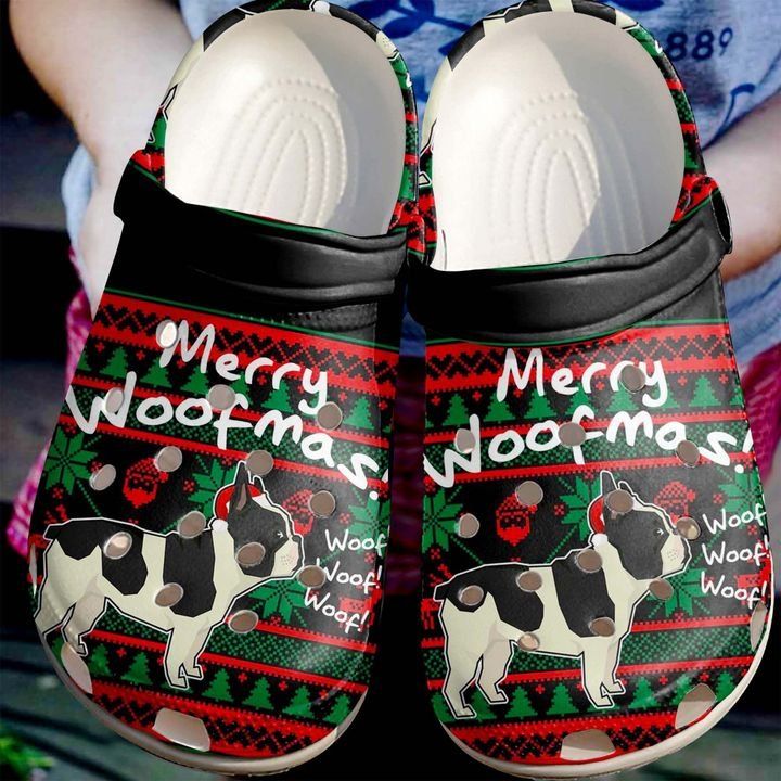 French Bull Dog Merry Woofmas Sku 1125 Crocs Crocband Clog Comfortable For Mens Womens Classic Clog Water Shoes French Bull Dog Merry Woofmas Sku 1125 Crocs Crocband Clog Comfortable For Mens Womens Classic Clog Water Shoes