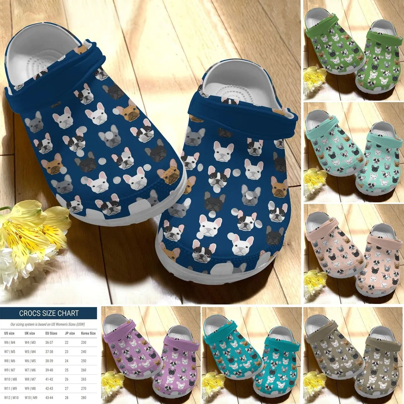 French Bulldog Personalize Clog Custom Crocs Fashionstyle Comfortable For Women Men Kid Print 3D Lovely Face French Bulldog Personalize Clog Custom Crocs Fashionstyle Comfortable For Women Men Kid Print 3D Lovely Face