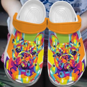French Bulldog Personalized Clog Custom Crocs Comfortablefashion Style Comfortable For Women Men Kid Print 3D Colorful Crystals