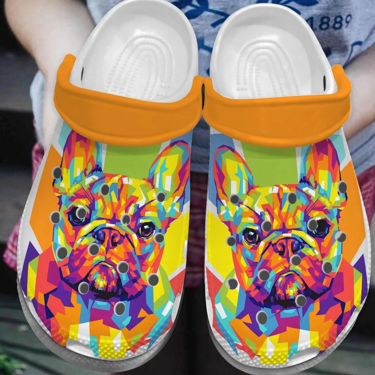 French Bulldog Personalized Clog Custom Crocs Comfortablefashion Style Comfortable For Women Men Kid Print 3D Colorful Crystals French Bulldog Personalized Clog Custom Crocs Comfortablefashion Style Comfortable For Women Men Kid Print 3D Colorful Crystals