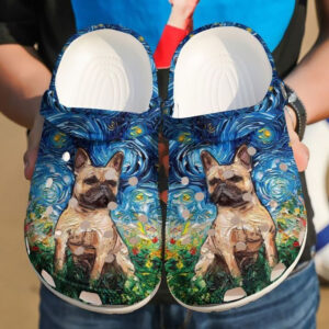 French Bulldog Starry Night Sku 1119 Crocs Clog Clog Shoes