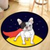 Frenchie Bulldog Round Carpet Floor Rug Living Room Bedroom Decor Round Area Rug Carpet